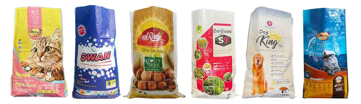 Custom BOPP laminated bags with private label printing and custom artwork.