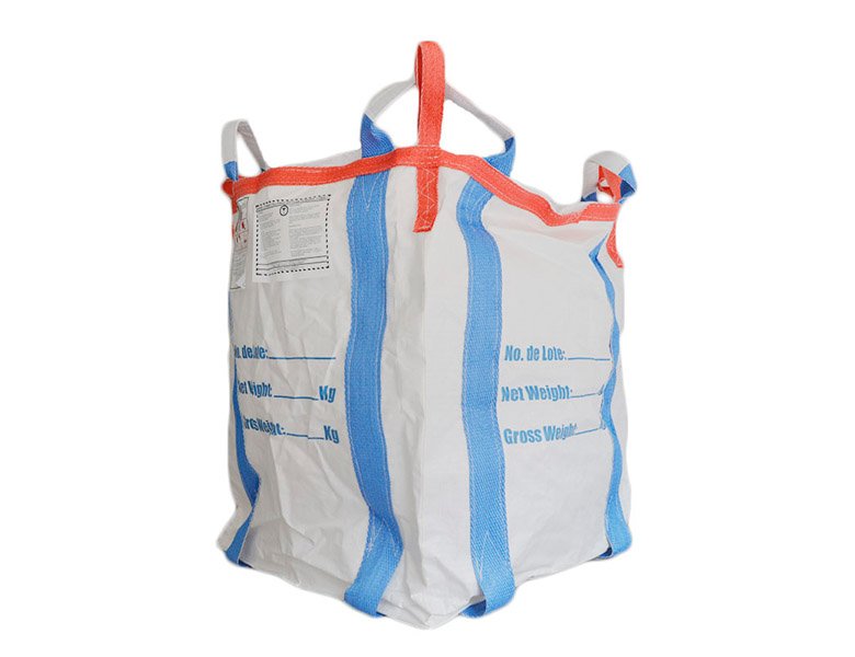 Grid-patterned bottom FIBC bag with reinforced structure for bulk material handling