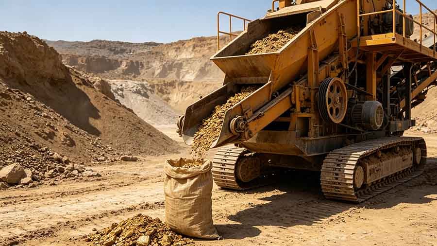 Minerals packaged in heavy-duty PP woven bags for mining and applications