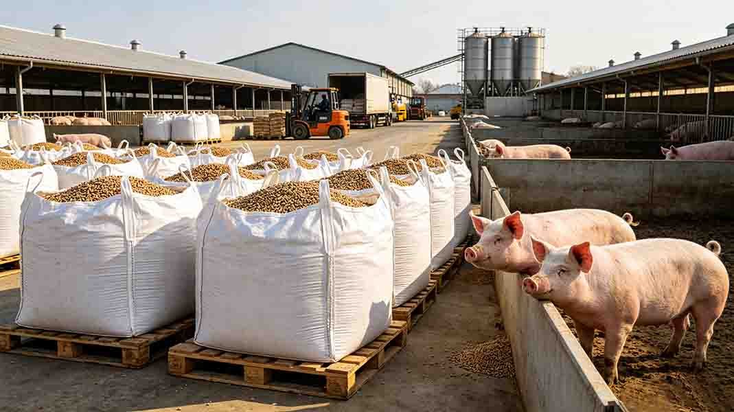 Animal feed and fertilizer in FIBC bulk bags