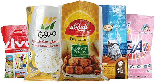 Custom printed BOPP laminated PP woven bags used across food, agriculture, and retail industries