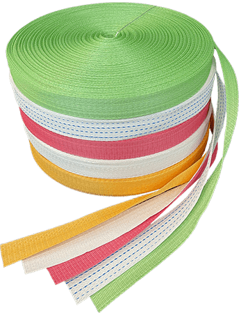 Colorful PP webbing rolls for FIBC bag lifting loops