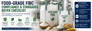 Food-grade FIBC compliance and buyer checklist for food and feed packaging