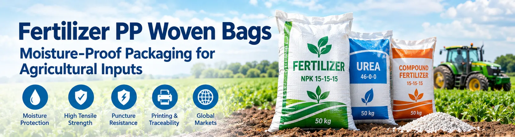 Fertilizer PP woven bags for moisture-proof agricultural packaging