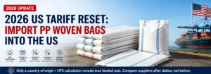 Import PP woven bags into the US under the 2026 tariff reset