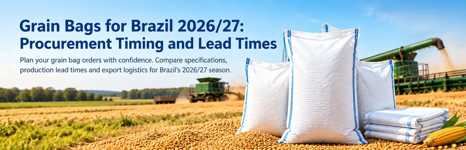 PP woven grain sacks for agricultural packaging in Brazil