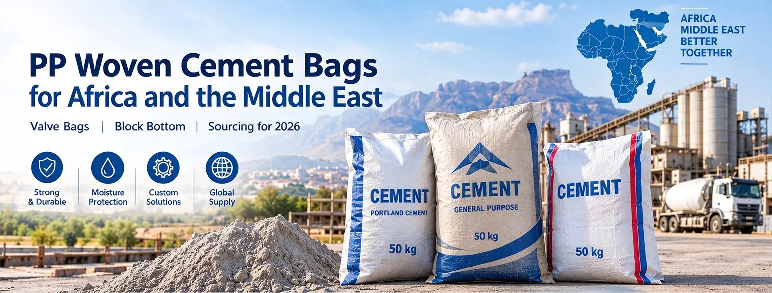 PP woven cement bags for Africa and the Middle East cement packaging